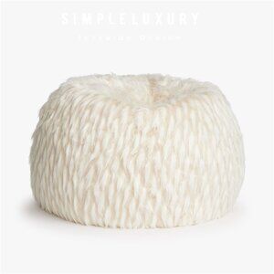 Brand New Pottery Barn Teen Winter Fox Faux Fur Medium  Beanbag Slipcover Only